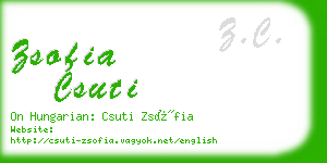 zsofia csuti business card